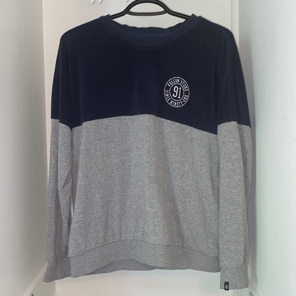 GUC Volcom sweatshirt navy blue and grey - Picture 1 of 4